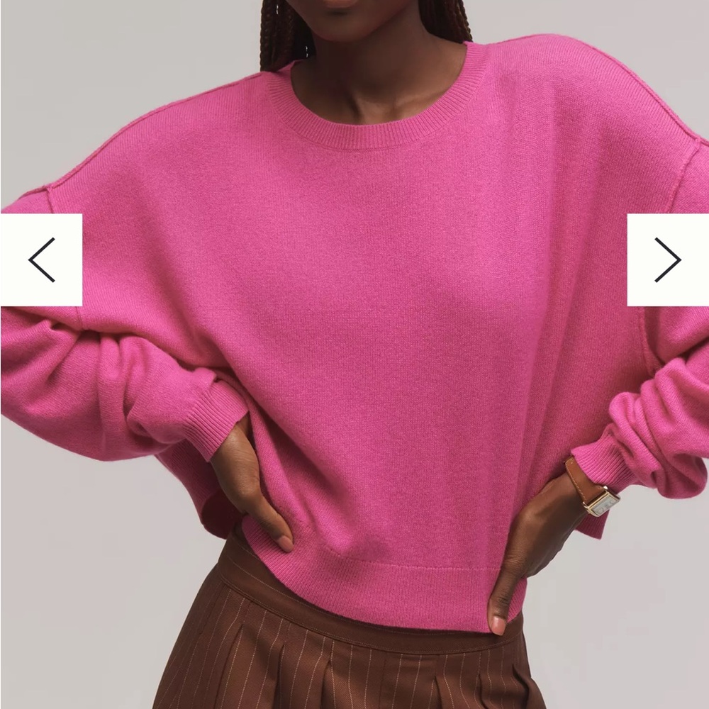 The Alani Cashmere Sweater by Pilcro: Cropped Crew-Neck Edition